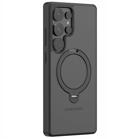 MagSafe ovitek za Samsung Galaxy S25 Ultra S938, Torras, Ostand Spin, Črn