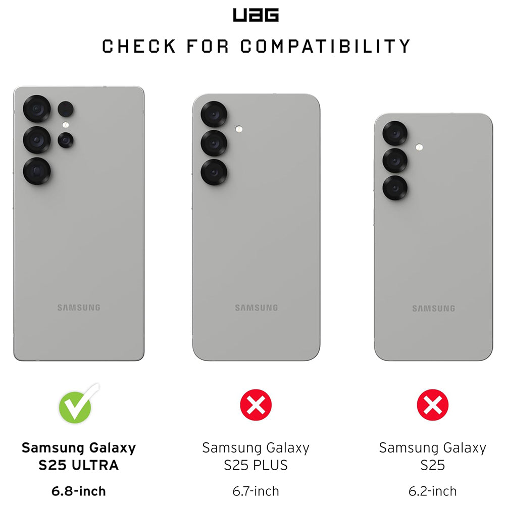 Ovitek MagSafe za Samsung Galaxy S25 Ultra S938, Urban Armor Gear, Monarch Pro Kevlar, Črn