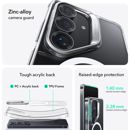 MagSafe Case for Samsung Galaxy S26 Plus, ESR, Classic Hybrid Kickstand, Transparent