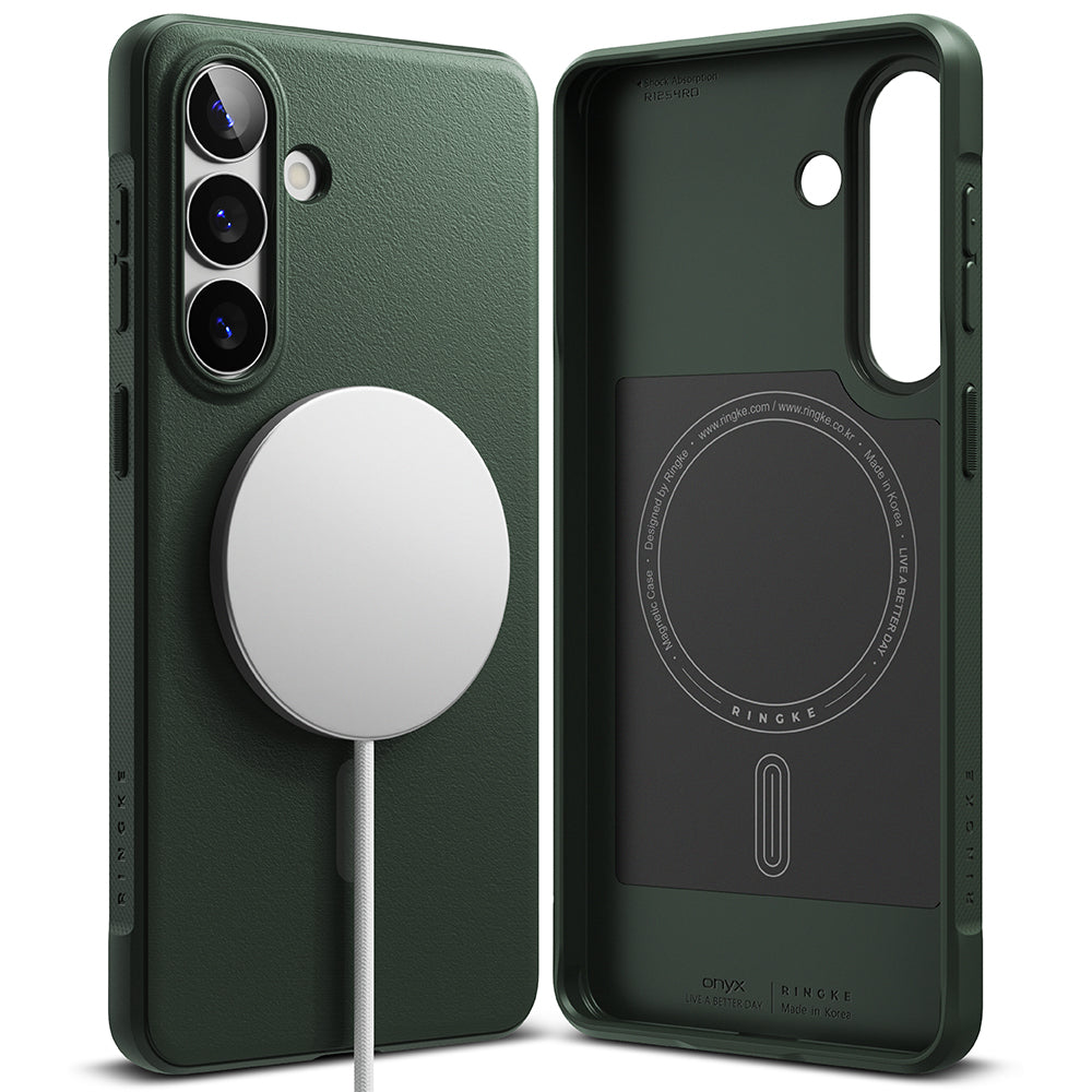 Ovitek MagSafe za Samsung Galaxy S26 Plus, Ringke, Onyx, Temno zelen