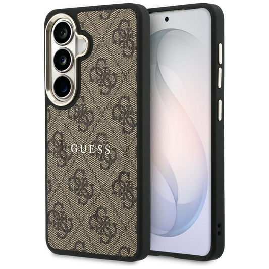 MagSafe ovitek za Samsung Galaxy S26 Plus S947, Guess, 4G Embossed Ring, rjava
