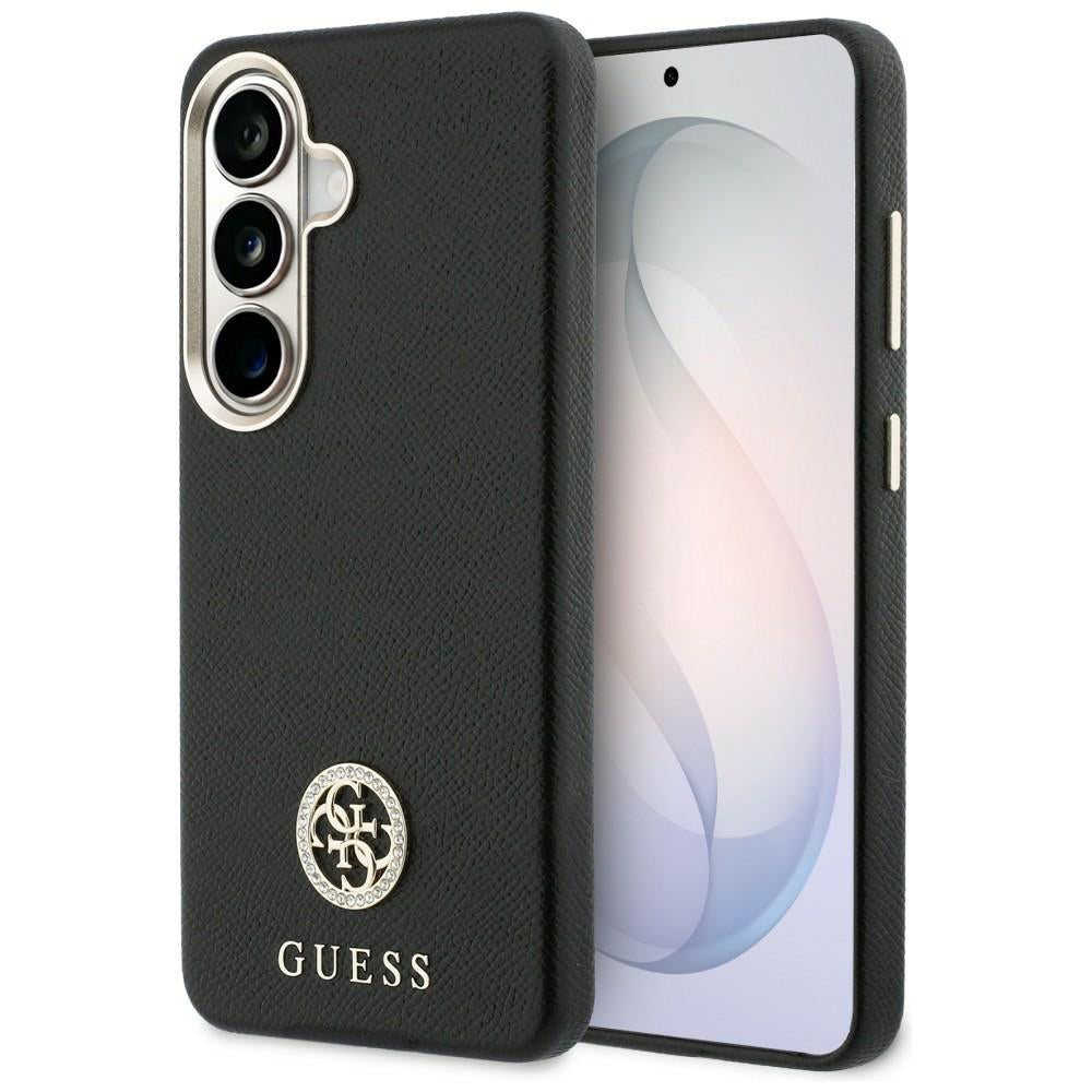 Ovitek MagSafe za Samsung Galaxy S26 Plus S947, Guess, Rhinestone Round Logo, Črn