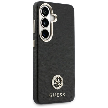 Ovitek MagSafe za Samsung Galaxy S26 Plus S947, Guess, Rhinestone Round Logo, Črn