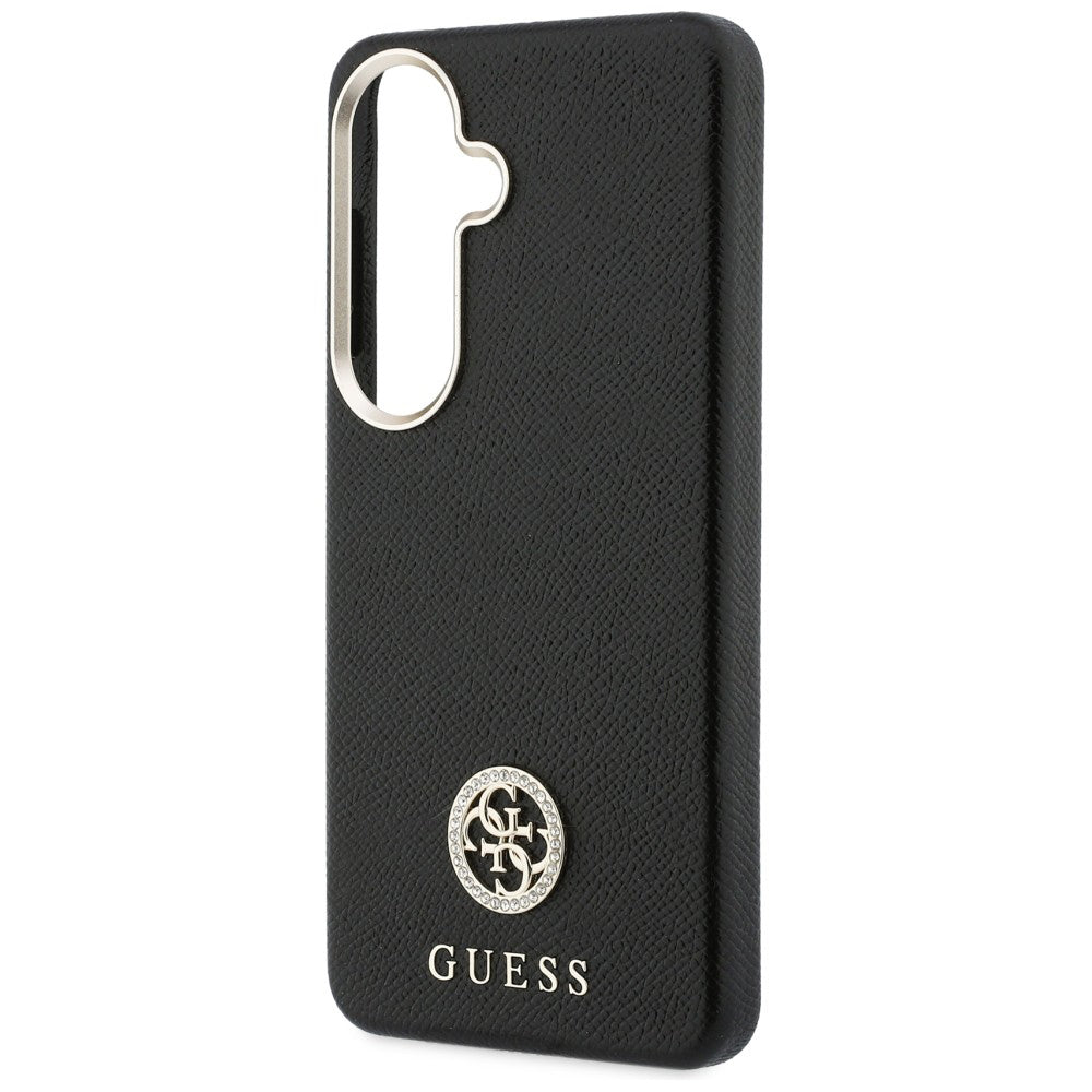 Ovitek MagSafe za Samsung Galaxy S26 Plus S947, Guess, Rhinestone Round Logo, Črn