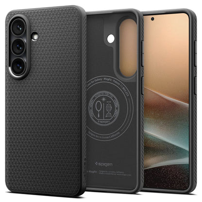 Ovitek MagSafe za Samsung Galaxy S26 Plus S947, Spigen, Liquid Air, Mat Črn ACS10704