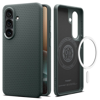 Ovitek MagSafe za Samsung Galaxy S26 Plus S947, Spigen, Liquid Air, Zelen ACS10706