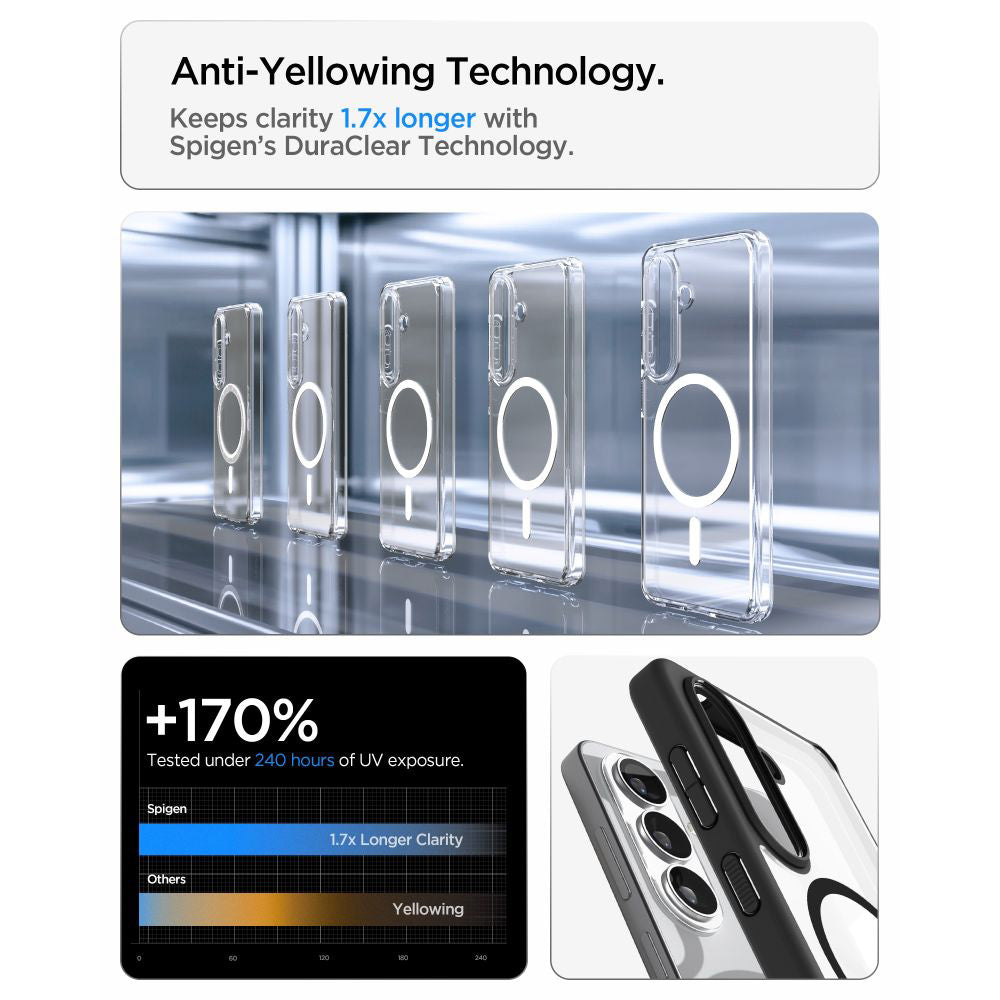 Ovitek MagSafe za Samsung Galaxy S26 Plus S947, Spigen, Ultra Hybrid, Mat Črn ACS10710