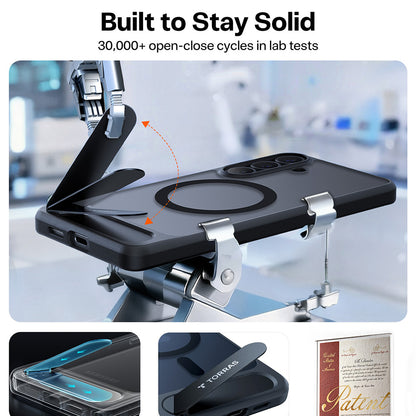 Ovitek MagSafe za Samsung Galaxy S26 Plus, Torras, Pstand, Črna