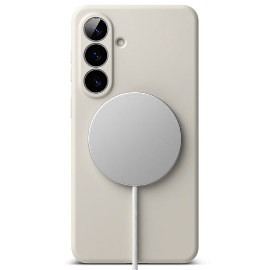 Ovitek MagSafe za Samsung Galaxy S26, Ringke, Silikon, Krem