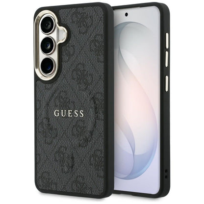 MagSafe ovitek za Samsung Galaxy S26 S942, Guess, 4G Embossed Ring, črn