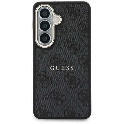 MagSafe ovitek za Samsung Galaxy S26 S942, Guess, 4G Embossed Ring, črn