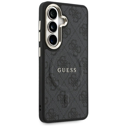 MagSafe ovitek za Samsung Galaxy S26 S942, Guess, 4G Embossed Ring, črn