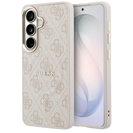 MagSafe ovitek za Samsung Galaxy S26 S942, Guess, 4G Embossed Ring, Roza