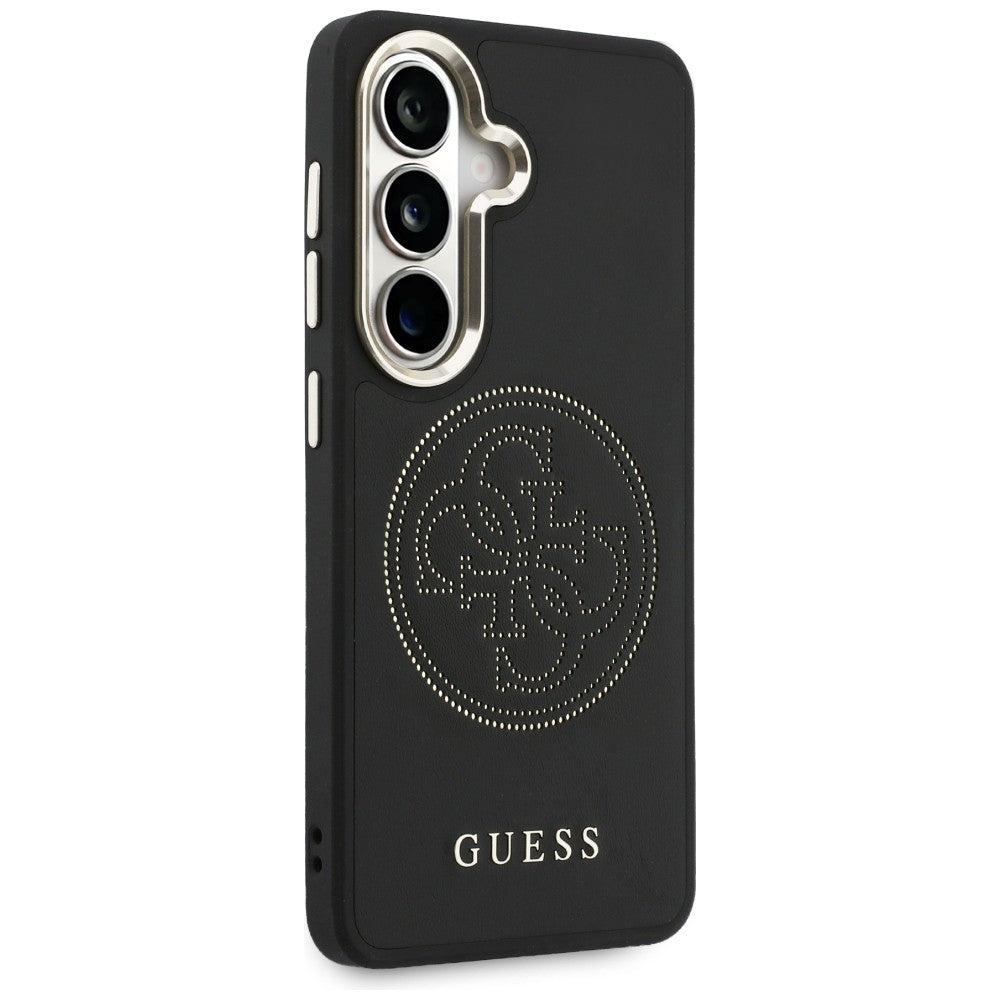 Ovitek MagSafe za Samsung Galaxy S26 S942, Guess, Perforated Logo, Črn