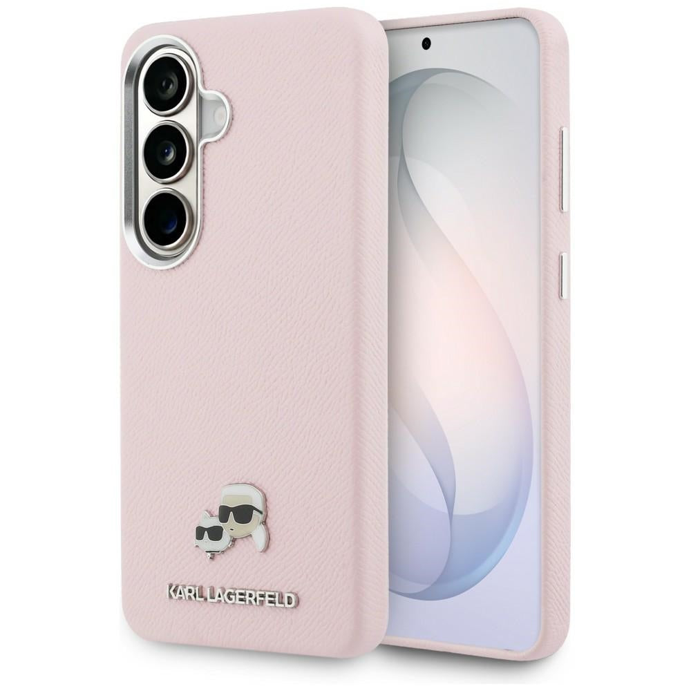 Ovitek MagSafe za Samsung Galaxy S26 S942, Karl Lagerfeld, Karl & Choupette Head's Pin, Roza