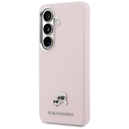 Ovitek MagSafe za Samsung Galaxy S26 S942, Karl Lagerfeld, Karl & Choupette Head's Pin, Roza