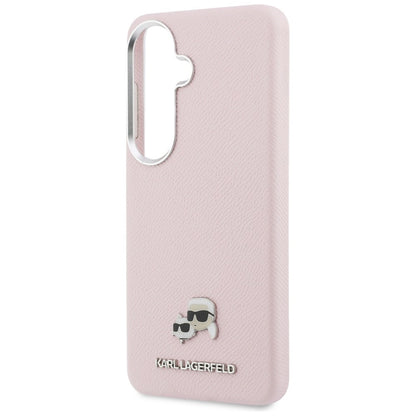 Ovitek MagSafe za Samsung Galaxy S26 S942, Karl Lagerfeld, Karl & Choupette Head's Pin, Roza