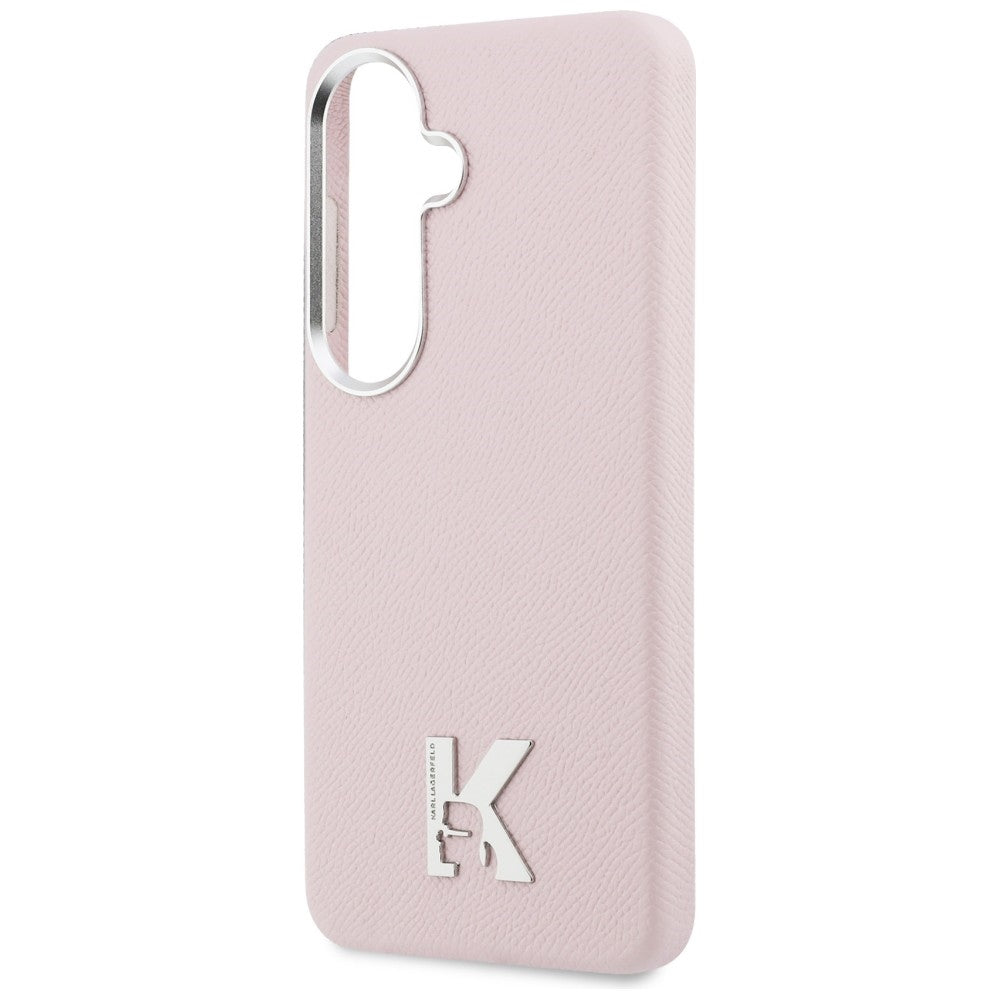 Ovitek MagSafe za Samsung Galaxy S26 S942, Karl Lagerfeld, Karl Head Logo, Roza