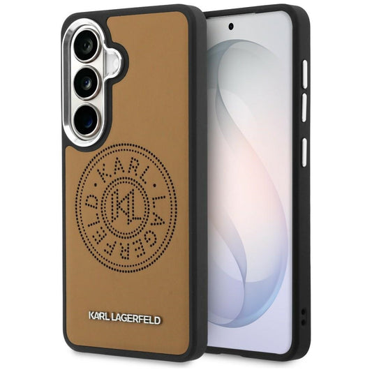 Ovitek MagSafe za Samsung Galaxy S26 S942, Karl Lagerfeld, Karl Round Point Logo, Rjava