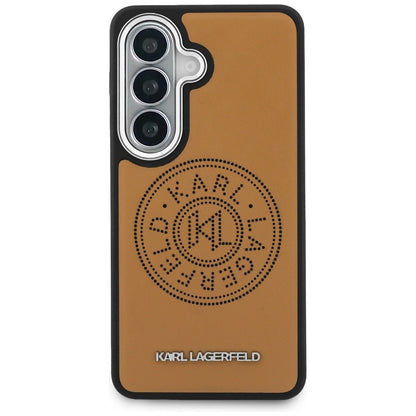 Ovitek MagSafe za Samsung Galaxy S26 S942, Karl Lagerfeld, Karl Round Point Logo, Rjava