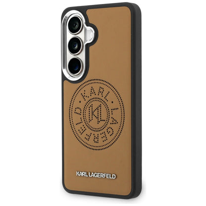 Ovitek MagSafe za Samsung Galaxy S26 S942, Karl Lagerfeld, Karl Round Point Logo, Rjava