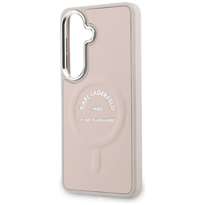 MagSafe ovitek za Samsung Galaxy S26 S942, Karl Lagerfeld, Karl RSG logotip, roza