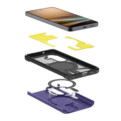 Ovitek MagSafe za Samsung Galaxy S26 S942, Spigen, Tough Armor, Vijolična ACS11221