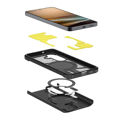 Ovitek MagSafe za Samsung Galaxy S26 S942, Spigen, Tough Armor, Črn ACS10738