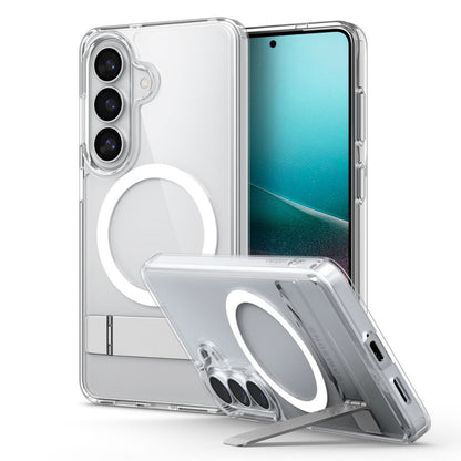 Ovitek MagSafe za Samsung Galaxy S26 S942, Spigen, Ultra Hybrid S, Prozorno Bel ACS11061