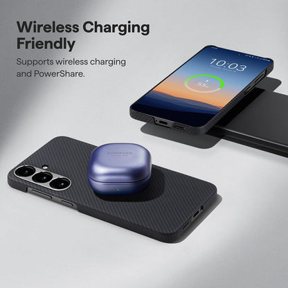 MagSafe Case for Samsung Galaxy S26 S942, Techsuit, Aramid Fiber, Black