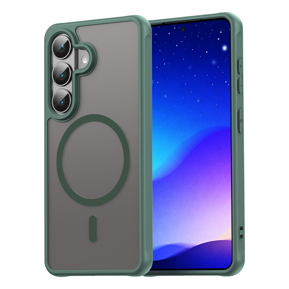 Ovitek MagSafe za Samsung Galaxy S26, Techsuit, HaloFrost II, Zelen