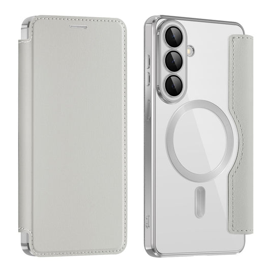 Ovitek MagSafe za Samsung Galaxy S26, Techsuit, SmartMag Book, Siv