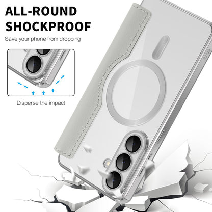 Ovitek MagSafe za Samsung Galaxy S26, Techsuit, SmartMag Book, Siv