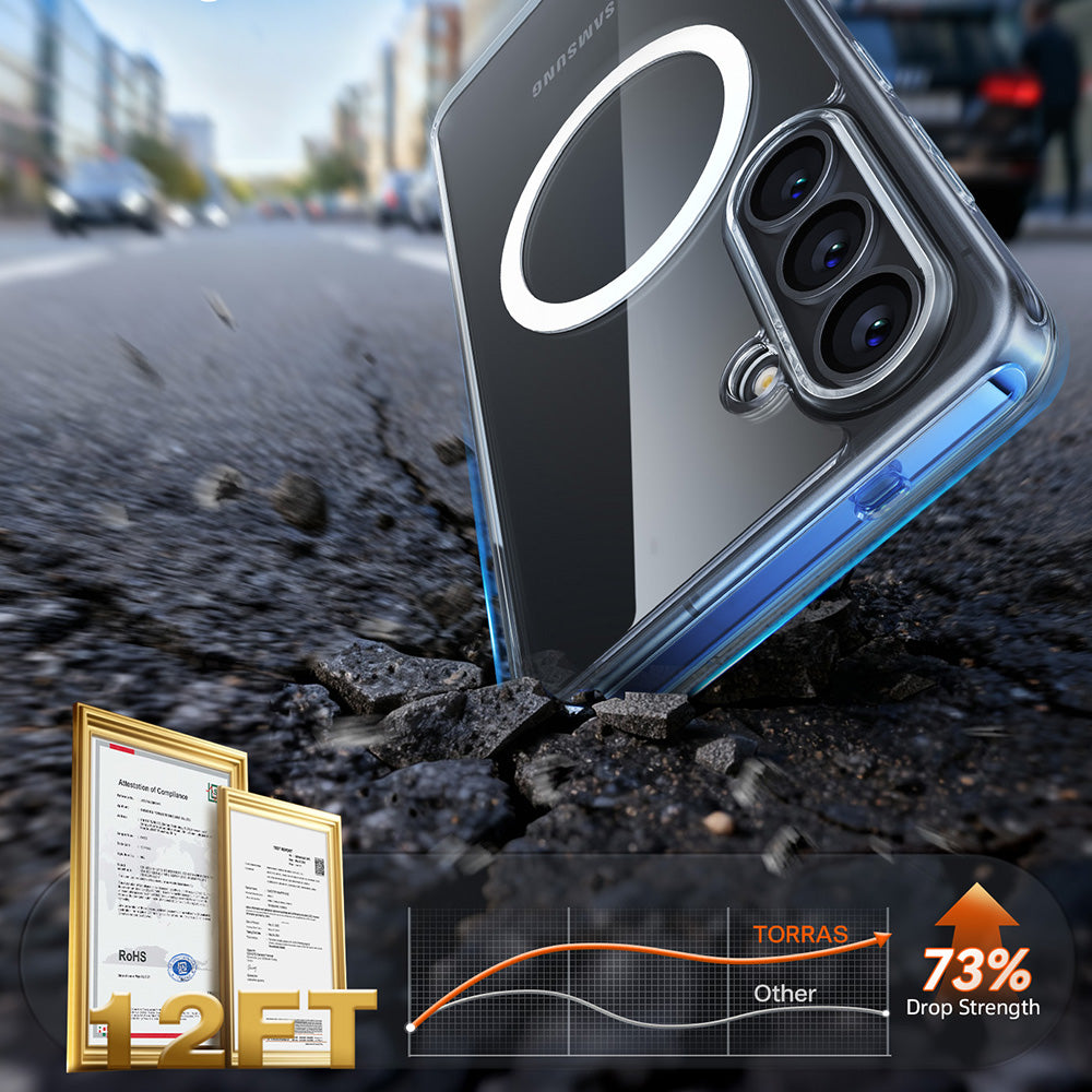 Ovitek MagSafe za Samsung Galaxy S26, Torras, Guardian, Prozoren