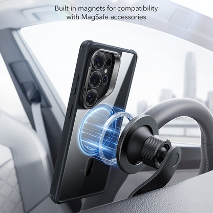 MagSafe Case for Samsung Galaxy S26 Ultra S948, ESR, Classic Hybrid Kickstand, Black Transparent