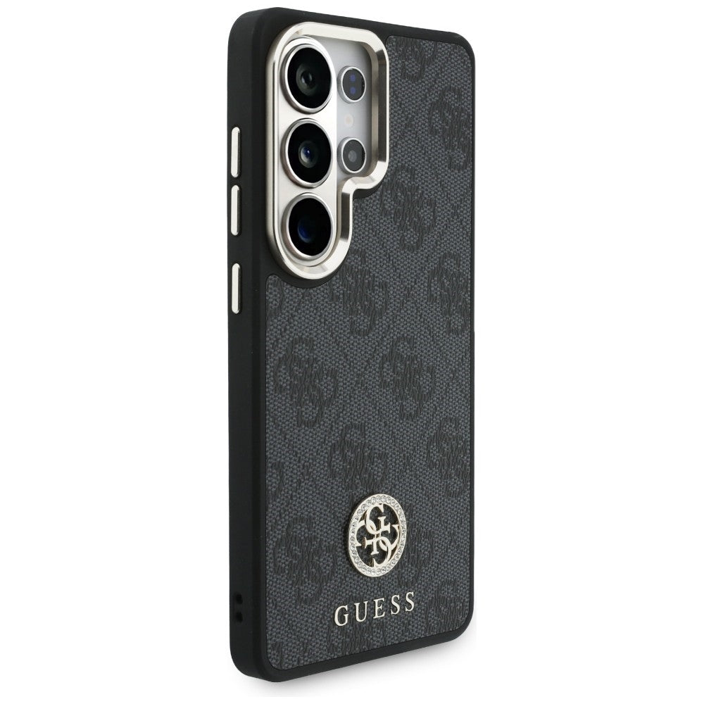 MagSafe ovitek za Samsung Galaxy S26 Ultra S948, GUESS, 4G Big Rhinestone Triangle Strap, črn