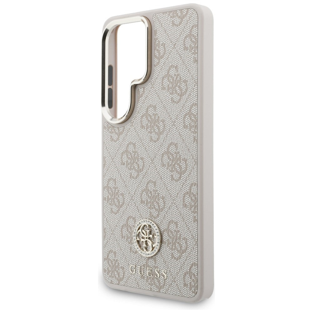 MagSafe ovitek za Samsung Galaxy S26 Ultra S948, GUESS, 4G Big Rhinestone Triangle Strap, Roza