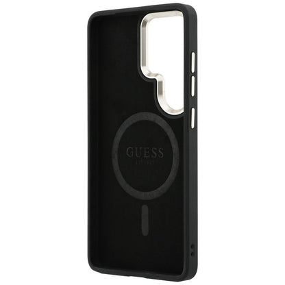 MagSafe ovitek za Samsung Galaxy S26 Ultra S948, Guess, 4G Embossed Ring, Modra