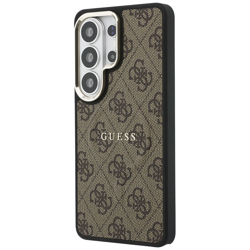MagSafe ovitek za Samsung Galaxy S26 Ultra S948, Guess, 4G Embossed Ring, rjava