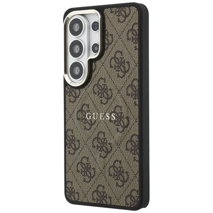 MagSafe ovitek za Samsung Galaxy S26 Ultra S948, Guess, 4G Embossed Ring, rjava