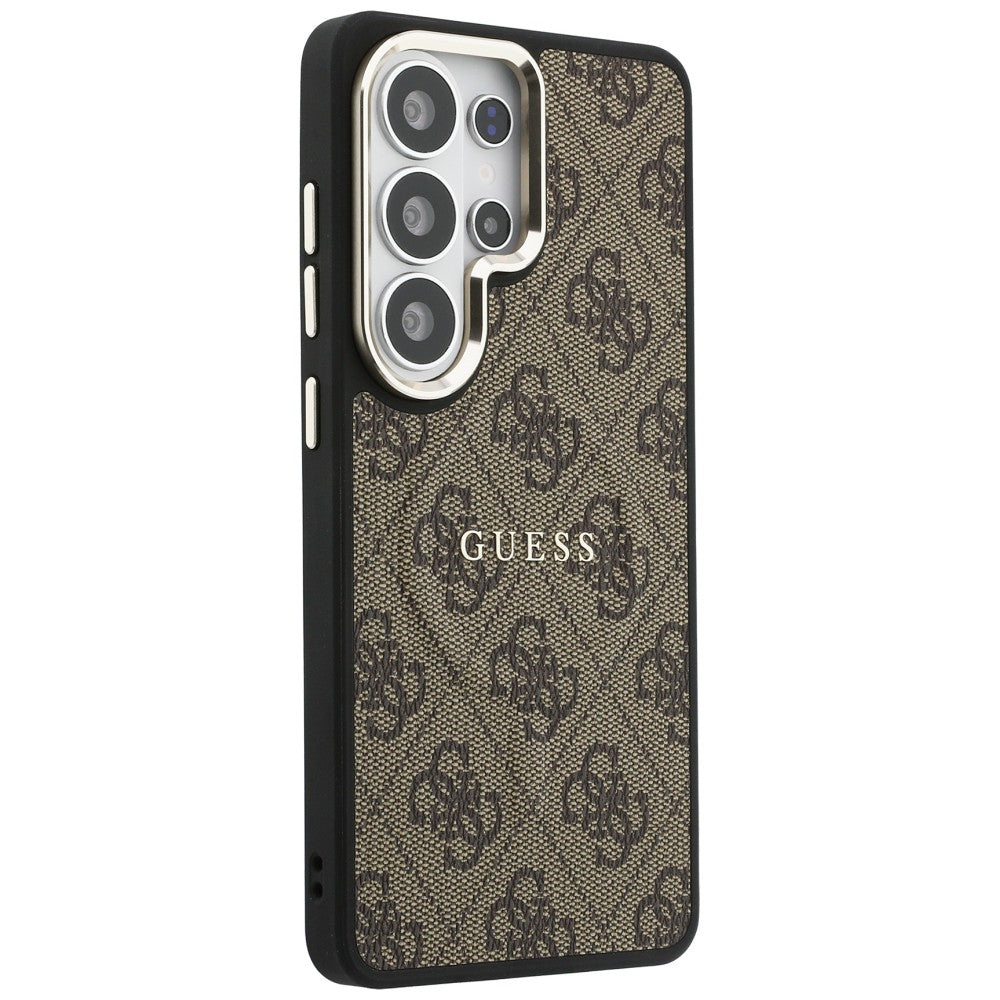 MagSafe ovitek za Samsung Galaxy S26 Ultra S948, Guess, 4G Embossed Ring, rjava