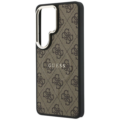 MagSafe ovitek za Samsung Galaxy S26 Ultra S948, Guess, 4G Embossed Ring, rjava