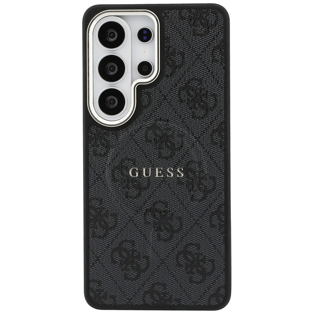 MagSafe ovitek za Samsung Galaxy S26 Ultra S948, Guess, 4G Embossed Ring, črn