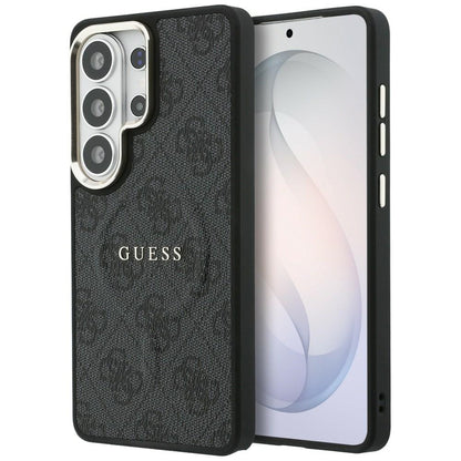MagSafe ovitek za Samsung Galaxy S26 Ultra S948, Guess, 4G Embossed Ring, črn