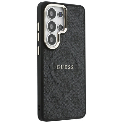 MagSafe ovitek za Samsung Galaxy S26 Ultra S948, Guess, 4G Embossed Ring, črn