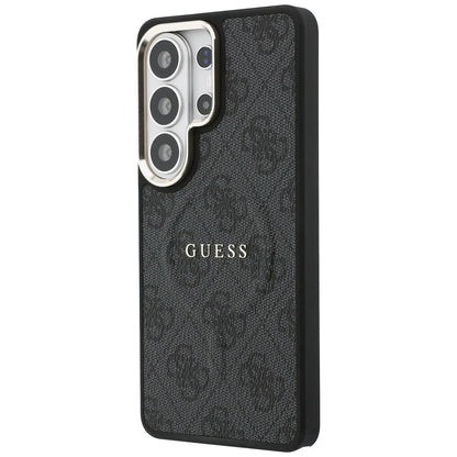 MagSafe ovitek za Samsung Galaxy S26 Ultra S948, Guess, 4G Embossed Ring, črn