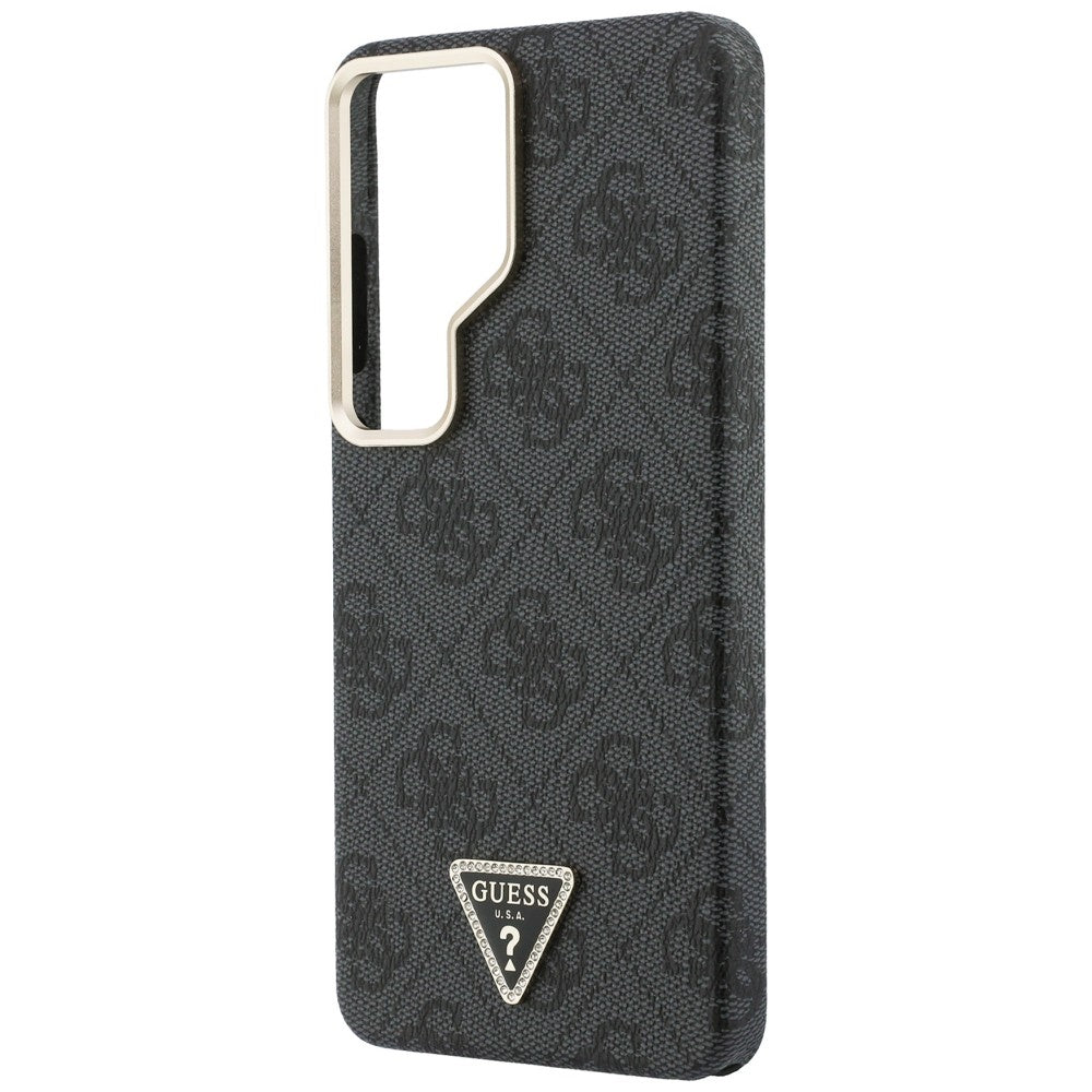MagSafe ovitek za Samsung Galaxy S26 Ultra S948, Guess, 4G Triangle Logo, črn