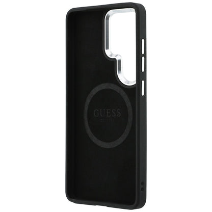 MagSafe Case for Samsung Galaxy S26 Ultra S948, Guess, Embossed Ring Triangle Logo, Black