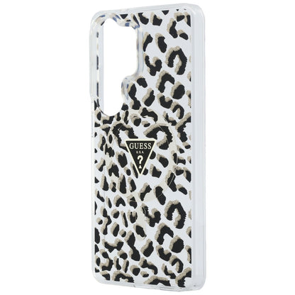 Ovitek MagSafe za Samsung Galaxy S26 Ultra S948, Guess, IML Leopard vzorec, črn