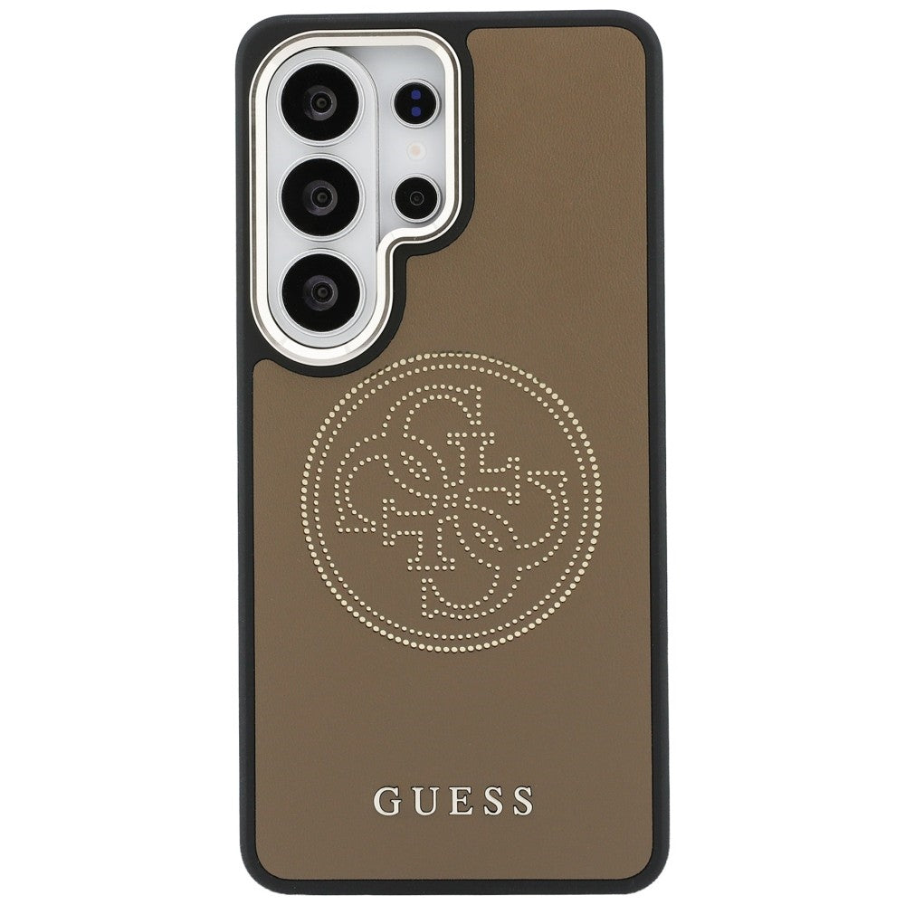 Ovitek MagSafe za Samsung Galaxy S26 Ultra S948, Guess, Perforated Logo, Rjava